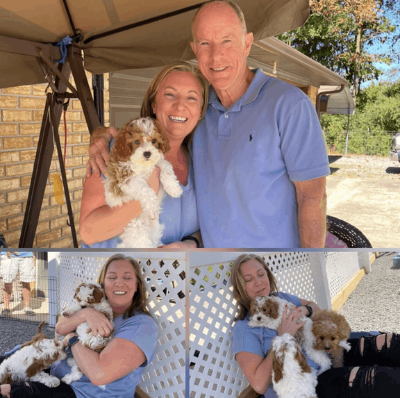 Glückliche Familie mit Zeus